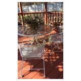 Wrought Iron Table & 4 Chairs