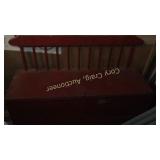 Red Bench with Contents