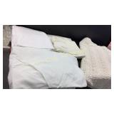 Afghan, tablecoths and sheets