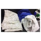 Twin bed sham and quilt, comforter, Two green