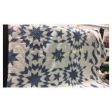 Full size blue quilt