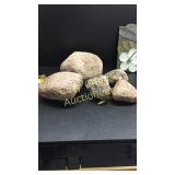 Landscaping stones and Glass outdoor decor