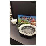 Kids games, Two metal carrying trays one has