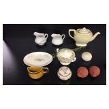 Porcelain, Halls Pitcher, Ceramic Salt and