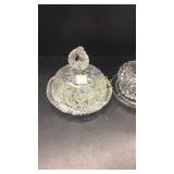 German Crystal dish with lid, Made in Poland