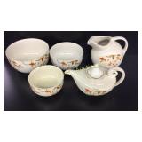 Halls Jewel Tea 
Mixing Bowls 
Water Pitcher