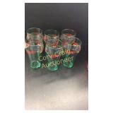 Set of Six Coke glasses, Set of Four Cherry Coke