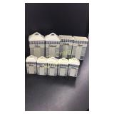 White and Blue Cerrramic Set two missing lids