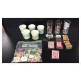 Books Of Matches, Card Glasses, Ship Cups Playing