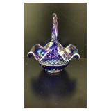 Fenton Cobalt Carnival Basket