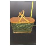 Picnic basket and Round wooden basket with Lid