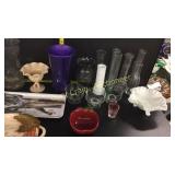 Four piece Canister Set, assorted vases, kitchen