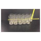 Set of Eleven Candlewick tea glasses