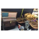 Burlap, Whicker Baskets, USA Decor