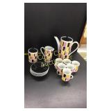 Set of Fourteen Pink, Yellow and White