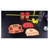 Eight o Clock Coffee tins, Valvoline car, Wind u