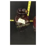 Pair of Ruby glass vases
