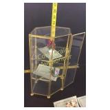 Flowers of the month and glass case. Case has