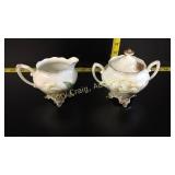 R S Prussia Creamer and Sugar