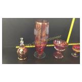 Assorted pieces of Cranberry pieces, Red e