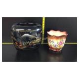 Ornate Pot & Hand Painted Pot