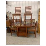 Pub Style Table 6 Chairs Storage Under Table Top