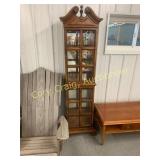 Curio Cabinet With Bubble Glass Front Lighted