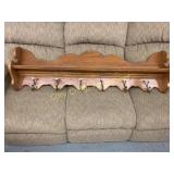 Wall Shelf With Hooks And Plate Holder