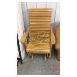 Hand Made Wood Gliding Rocking Chair