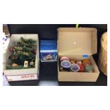 Vintage Christmas, Candles, Apple Basket