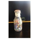 Old Sangamon Dairy Bottle with old marbles