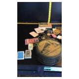 RCA Victor Tin, Airman pins, , old coop magnets,