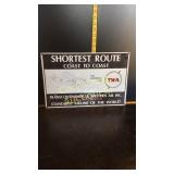 Shortest Route Porcelain enamel 12 x 18