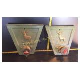 Old John Deere Broadcast Seeder end caps, 12"T.