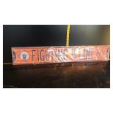 Heavy Street Sign Fighting Illini 6 x 36