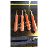 Set of Four Lathe Tools