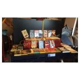 Old wooden box full of Paperback Aircraft books