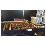 Alumunim pale and Antique tools