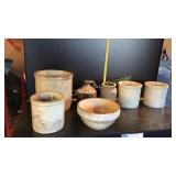 Assortment of Stonewear crocks