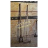 Post hole digger and rake