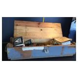 Wood crate and valve hsndles, brass fittings,