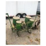 John Deere green 2 row 3pt Planter