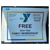 1 year Family Membership Christian Co YMCA