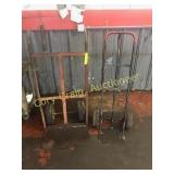 (2) Hand Trucks, tool cart on casters