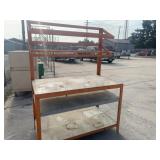 Metal bench 58" x 32ï¿½ x 6ï¿½6ï¿½
