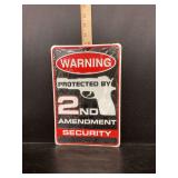 Second Amendment Security Warning Sign