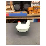 Milk Glass Hen on Nest Covered Dish