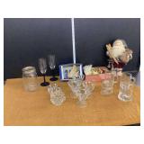 Assorted Glassware Collection with Decorative Items