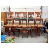 Table 8’5” x 38” w/ 8 chairs