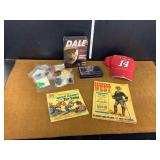 Assorted Collectible Items including Dale Earnhardt, Pioneer West Magazine and Brer Rabbit Book